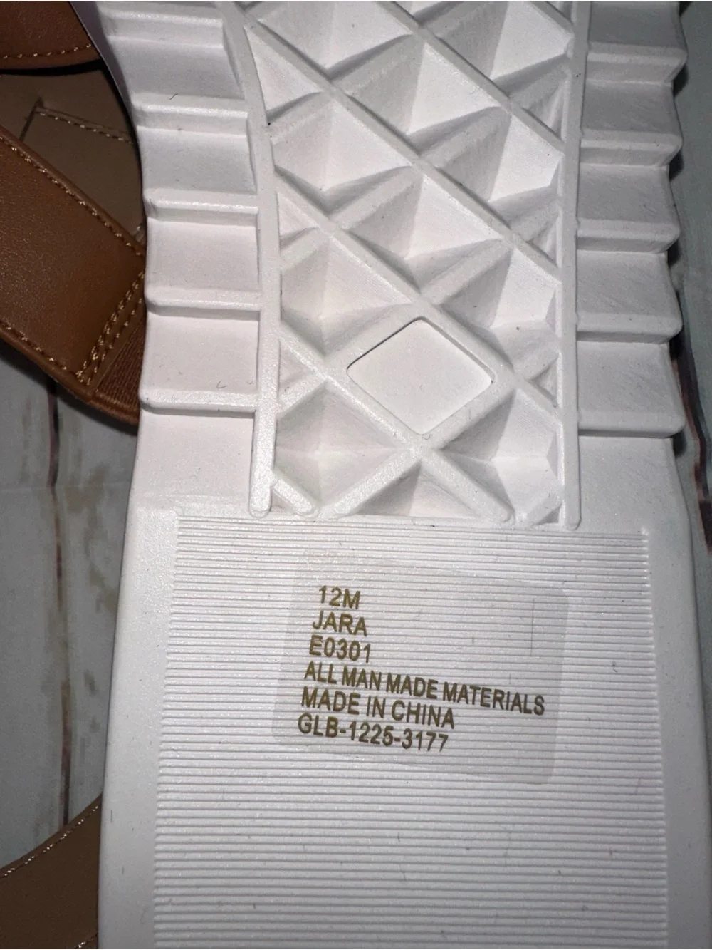 AEROSOLES Tan Strappy Sandals with White Outsole size 12 M